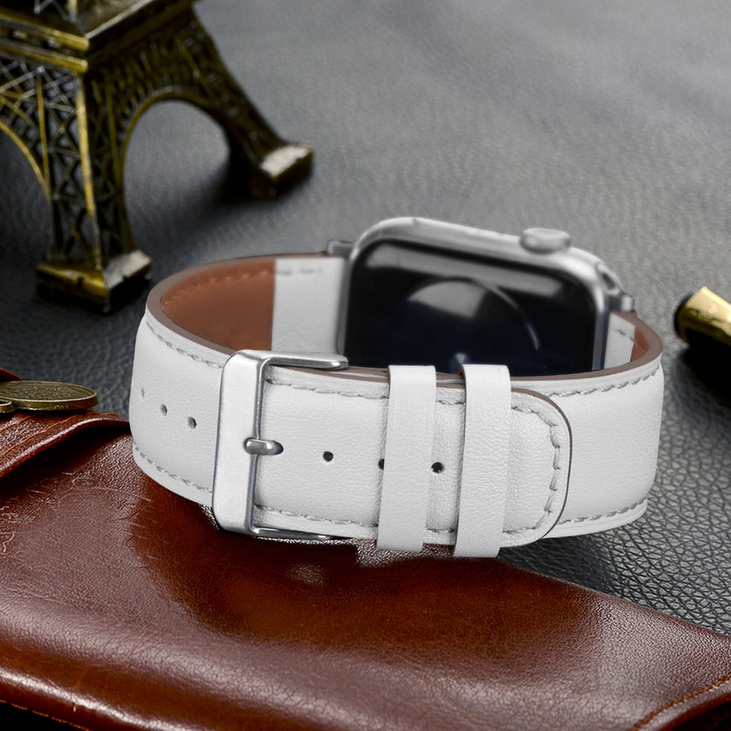 Tasikar Bands Compatible with Apple Watch Band 42mm (Series11/10) 41mm 40mm 38mm Men Genuine Leather Replacement Bands Compatible with Apple Watch SE Series 11 10 9 8 7 6 5 4 3, Black
