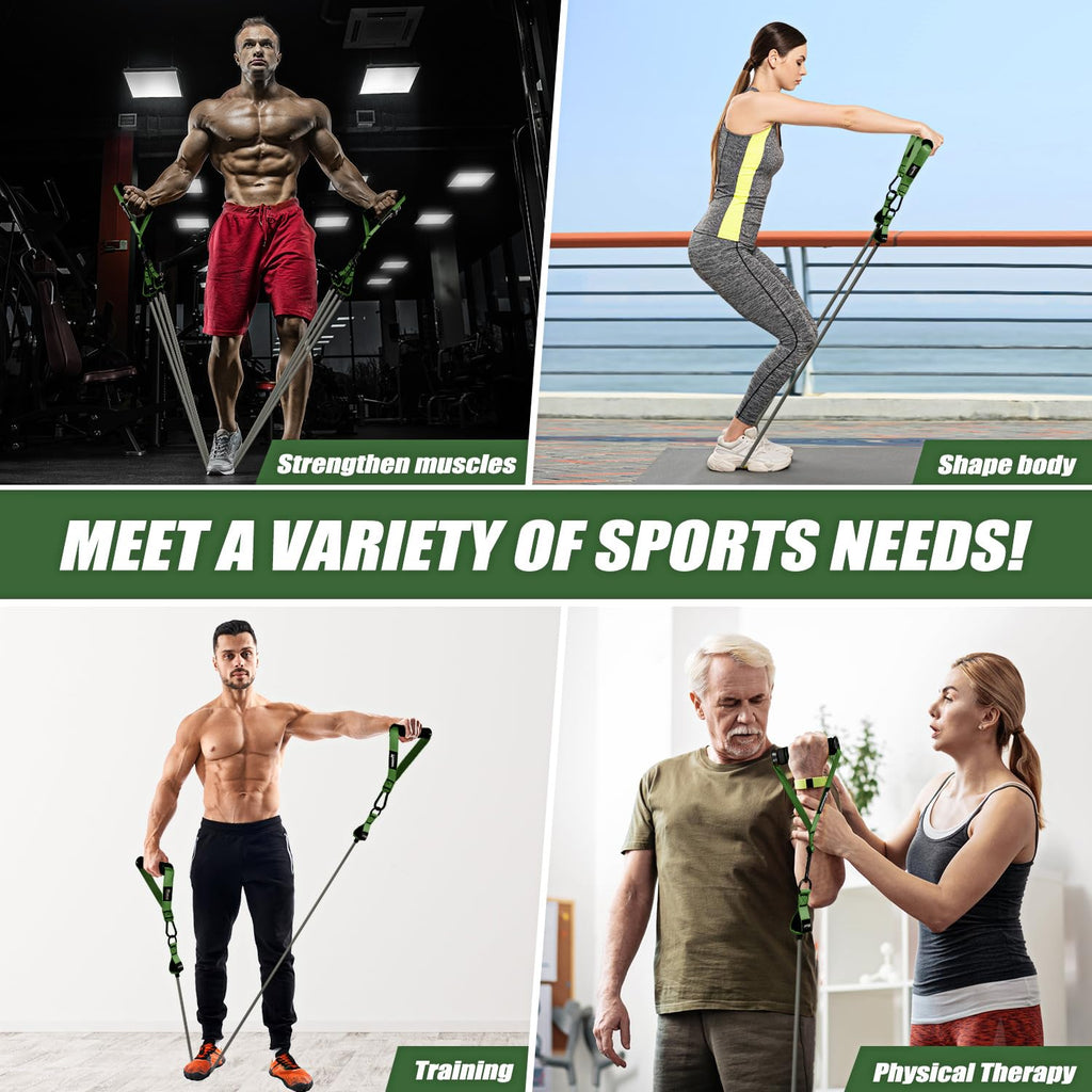 WOQQW Heavy Resistance Bands for Working Out, 350lbs/450lbs Exercise Bands with Handles, Workout Bands Set for Men, Fitness Weight Bands for Muscle Strength Training,Stretching,Slim,Home Gym Equipment
