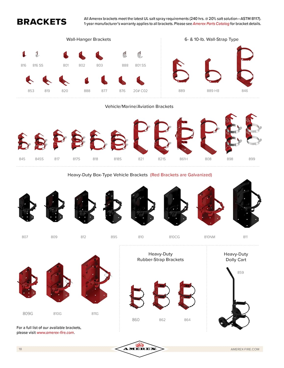Amerex 810 Heavy Duty Vehicle Bracket