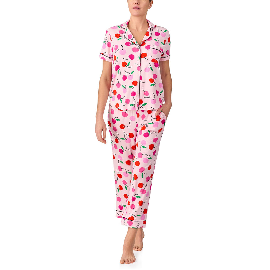 kate spade new york Short Sleeve Cropped Pant PJ Set