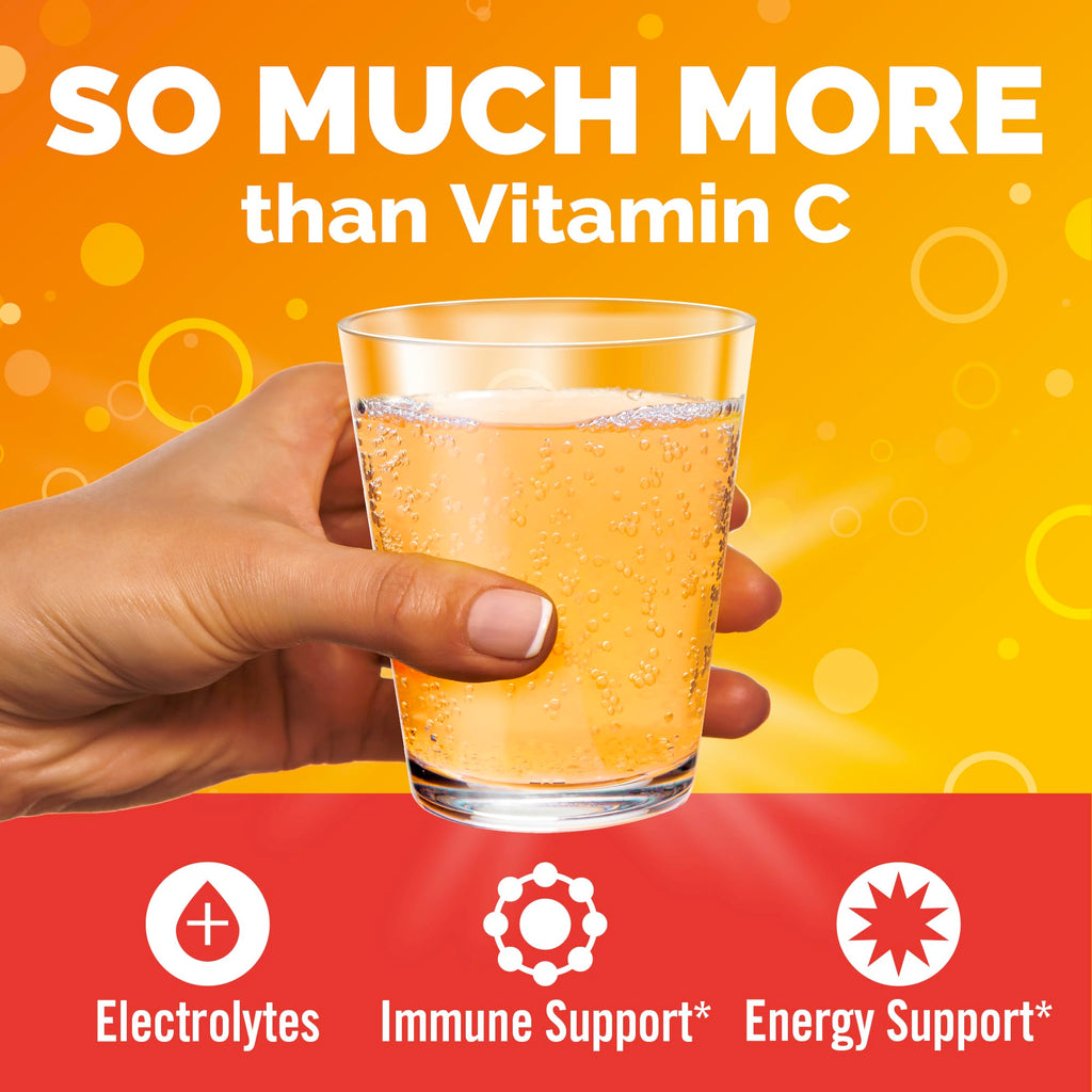 Emergen-C 1000mg Vitamin C Powder, with Antioxidants, B Vitamins and Electrolytes, Vitamin C Supplements for Immune Support, Caffeine Free Drink Mix, Tangerine Flavor - 60 Count/2 Month Supply