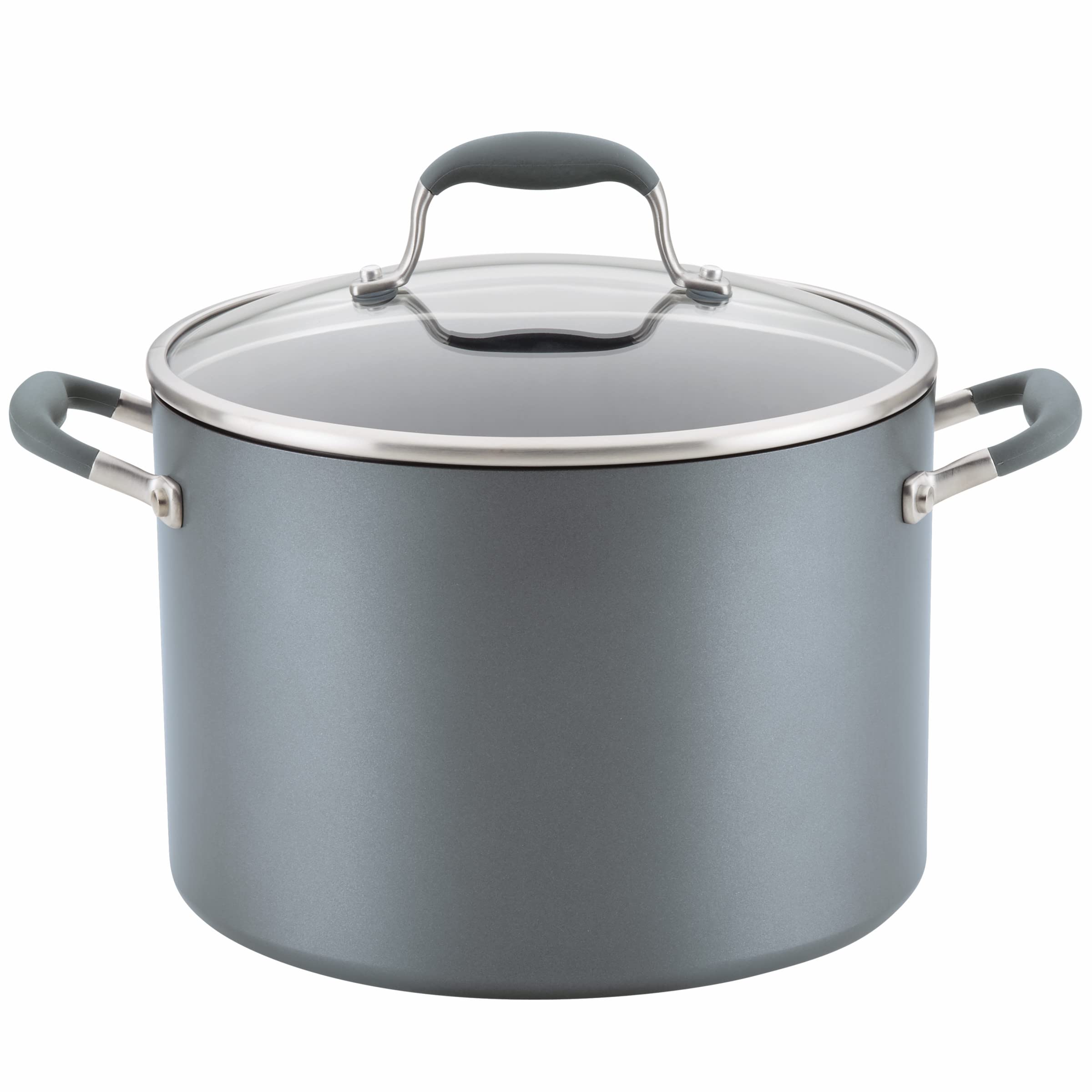 Anolon Advanced Home Hard Anodized Nonstick Sauce Pan/Saucepan with Straining and Lid, 2 Quart (2 Qt Straining Saucepan, Indigo)