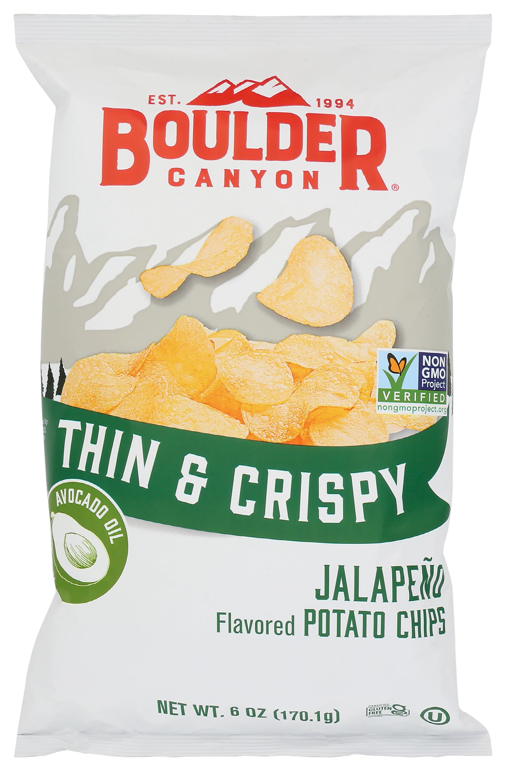Boulder Canyon Boulder Batch Agave Sriracha Kettle Potato Chips, 5.25 oz - Pack of 12
