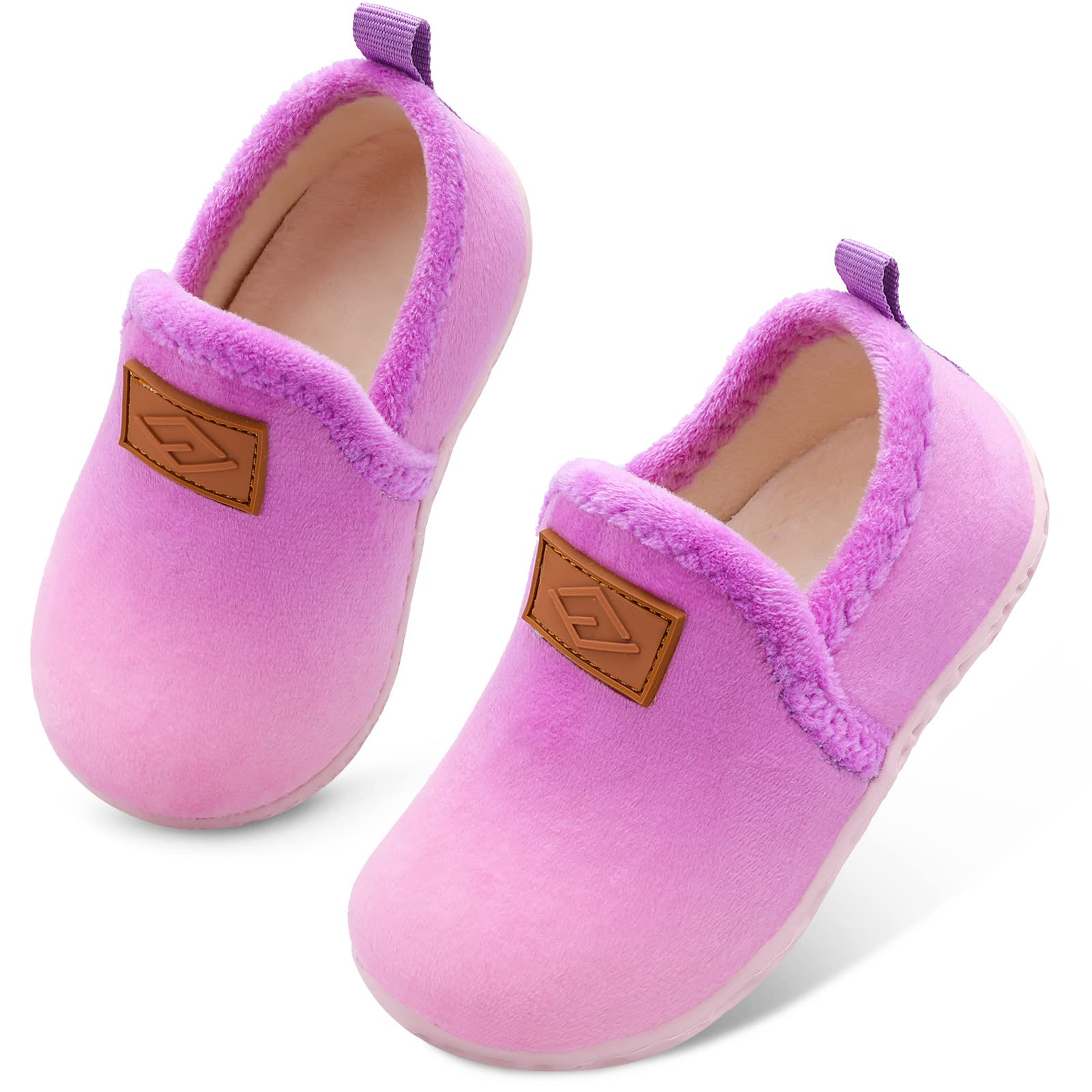 Lefflow Toddler Slippers Boys Girls House Shoes Slip on Baby Sock Shoes Lightweight Outdoor Walking Shoes