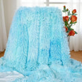 Plush Super Soft Blanket Bedding Sofa Cover Furry Fuzzy Fur Warm Throw Qulit Cozy Couch Blanket for Winter (51"x63", Black)