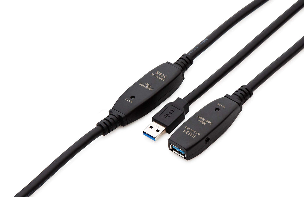 MutecPower 16 Feet Active USB Extension Cable 3.0 Male to Female with A Extension chipset Signal Booster - Active Extension/Repeater Cord 5 Meters / 16 Feet