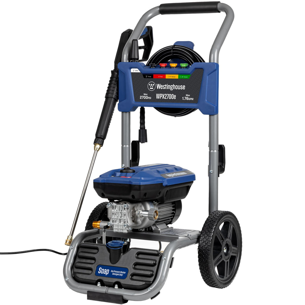 Westinghouse WPX2300e Electric Pressure Washer, 2300 Max PSI and 1.76 Max GPM, Induction Motor, Onboard Soap Tank, Spray Gun and Wand, 5 Nozzle Set, for Cars/Fences/Driveways/Homes/Patios/Furniture