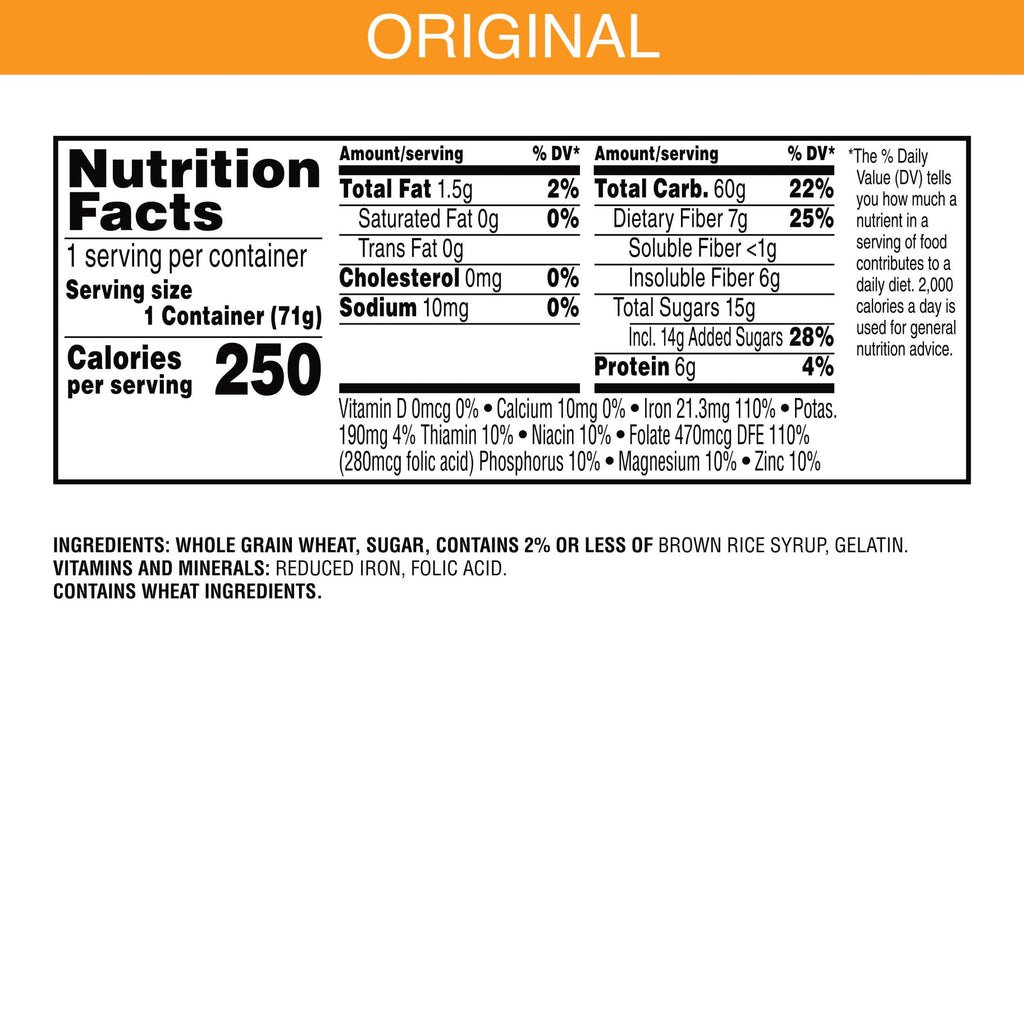 Kellogg's Frosted Mini-Wheats Cold Breakfast Cereal, High-Fiber, Whole Grain, Family Size, Original, 24oz Box (1 Box)