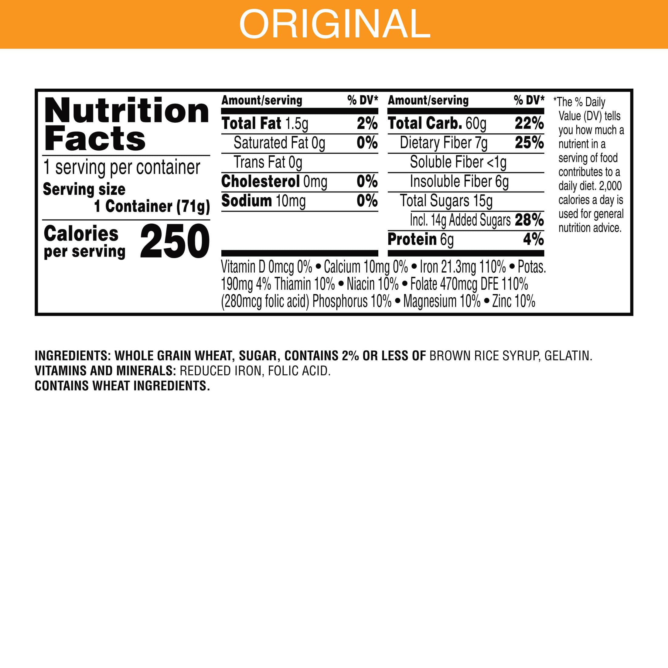 Kellogg's Frosted Mini-Wheats Cold Breakfast Cereal, High-Fiber, Whole Grain, Family Size, Original, 24oz Box (1 Box)