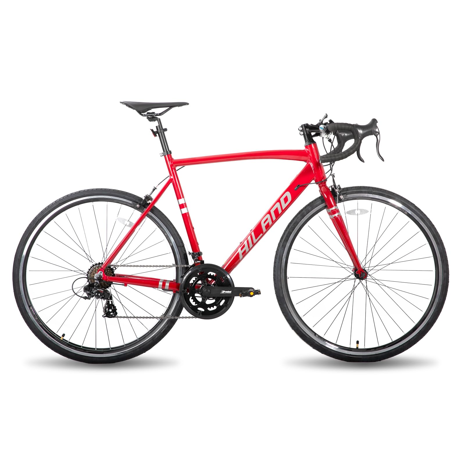 HILAND 700c Road Bike 14 Speed, Aluminum Frame Racing Bike, City Commuter Bicycle for Men Women