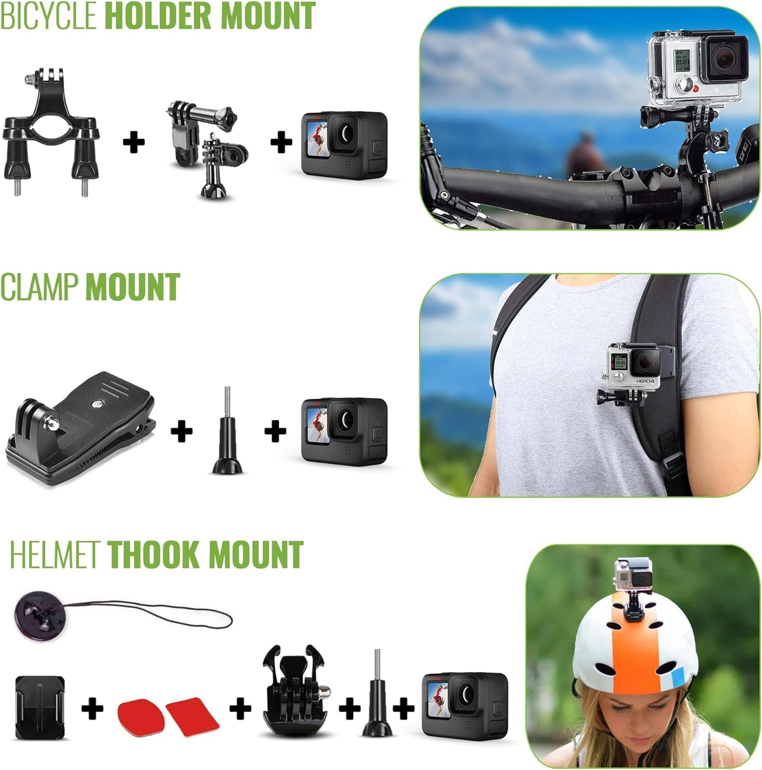 GoPro HERO13 (Hero 13) Black - with 50 Piece Accessory Kit and 2 Extra Batteries + 64GB Card - Waterproof Action Camera - 5.3K HDR, 27MP Photos, 1/1.9" Sensor, Live Streaming, Webcam, Stabilization