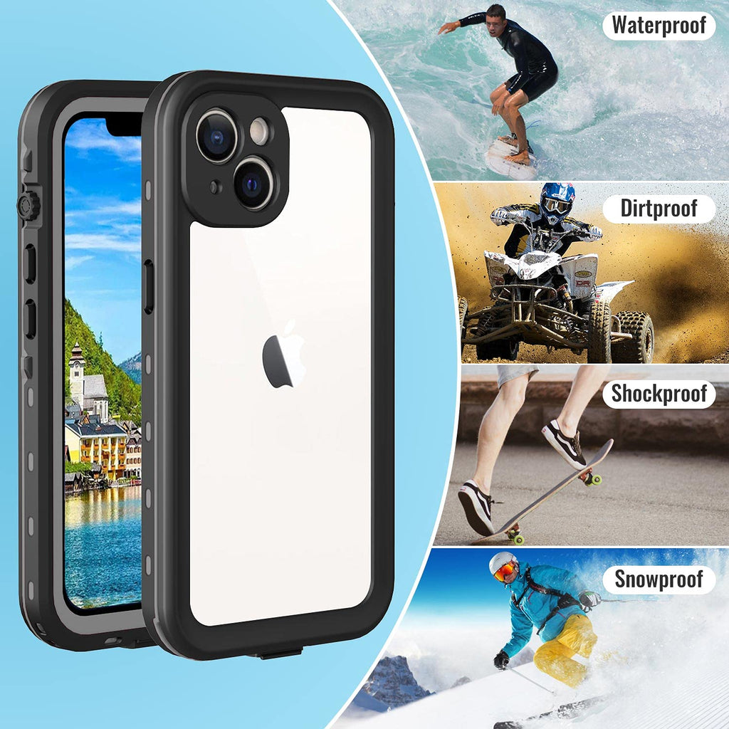 iPhone 13 Pro Case, Waterproof & Shockproof Phone Case, Full Protection, IP68, 6.1 Inch, Black