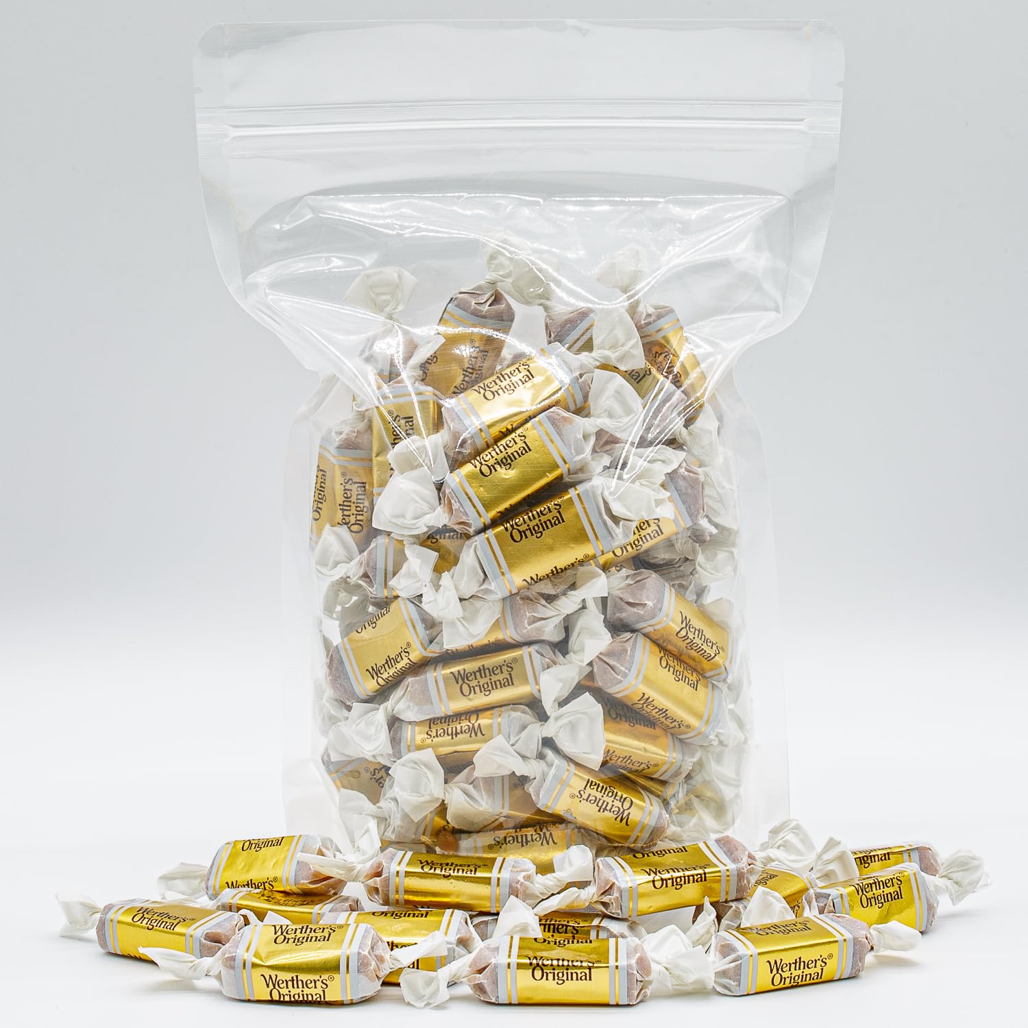 ORIGINAL Caramel Hard Candy 1 lb – Bulk Bag, Classic Cream and Caramel Flavors, Individually Wrapped (82 Pieces)