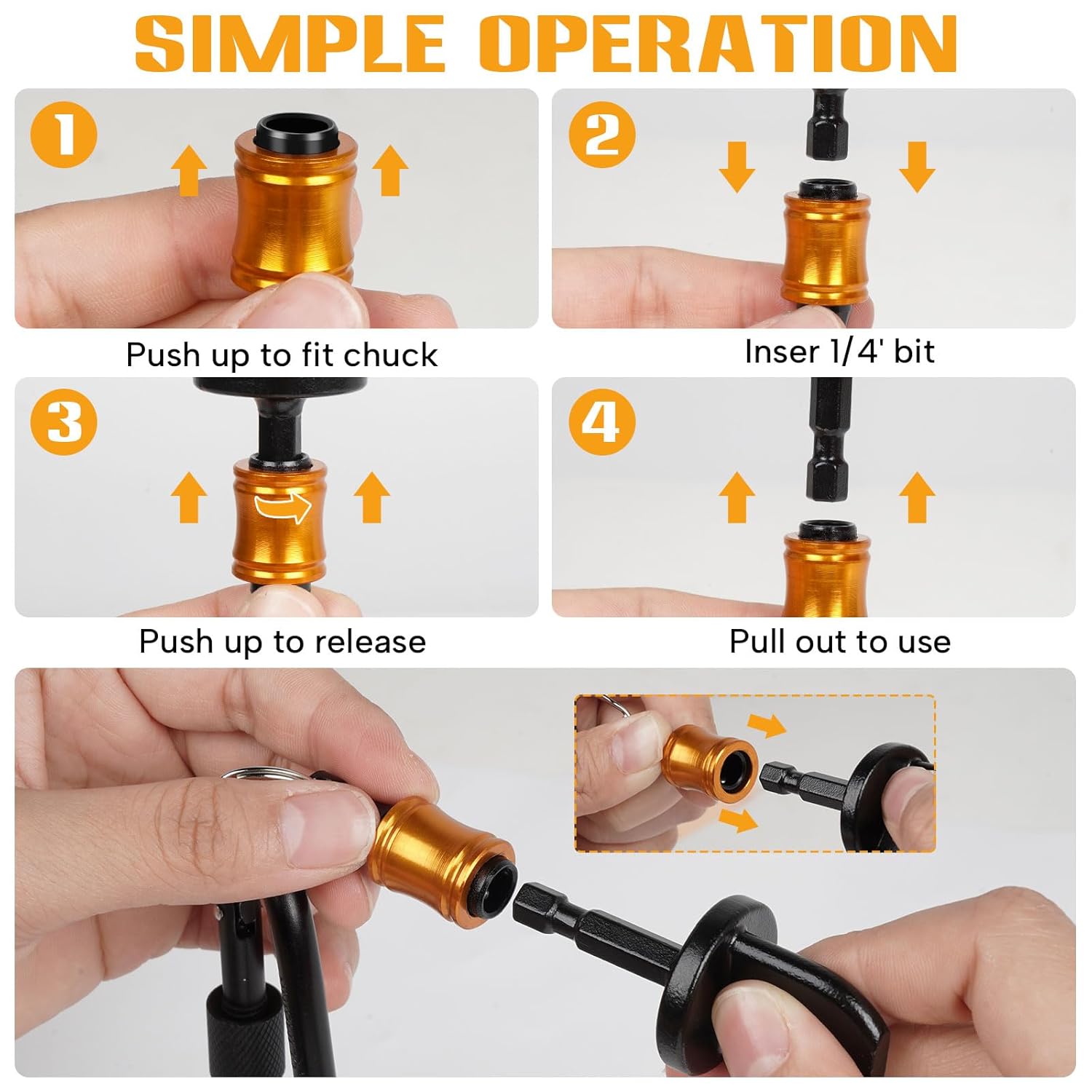Aoebwpwi 12PCS Swage Tool HVAC Repairing Set with Bit Holder, Air Conditioner Copper Tube Expander Swaging Tool Drill Bit Copper Pipe Swage, 1/4'', 3/8'',1/2'',5/8'',3/4'',7/8'' Bits Set (12PCS)