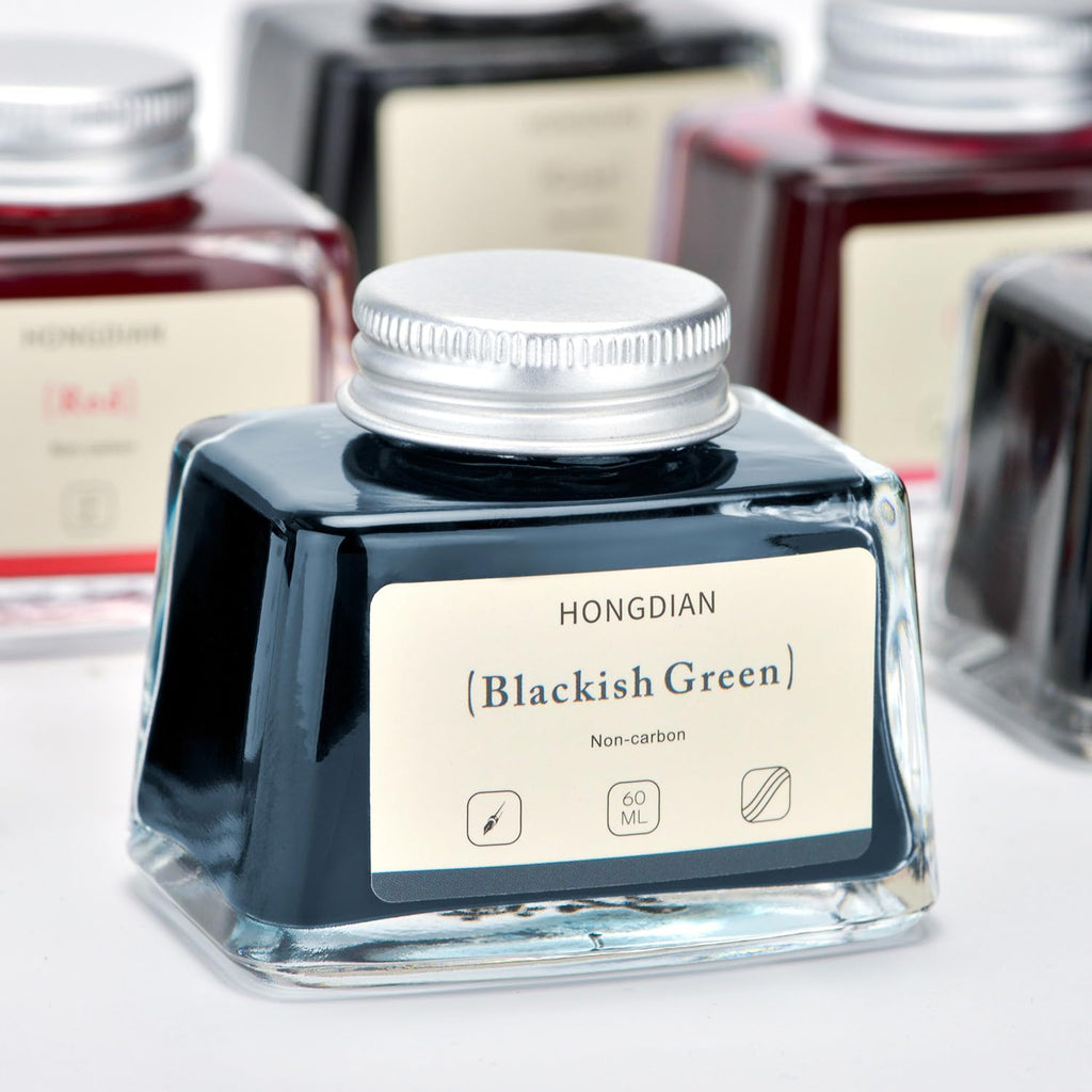 Asvine Hongdian Fountain Pen Bottled Ink Black, 60ml Fountain Pen Bottled Ink, Non Carbon