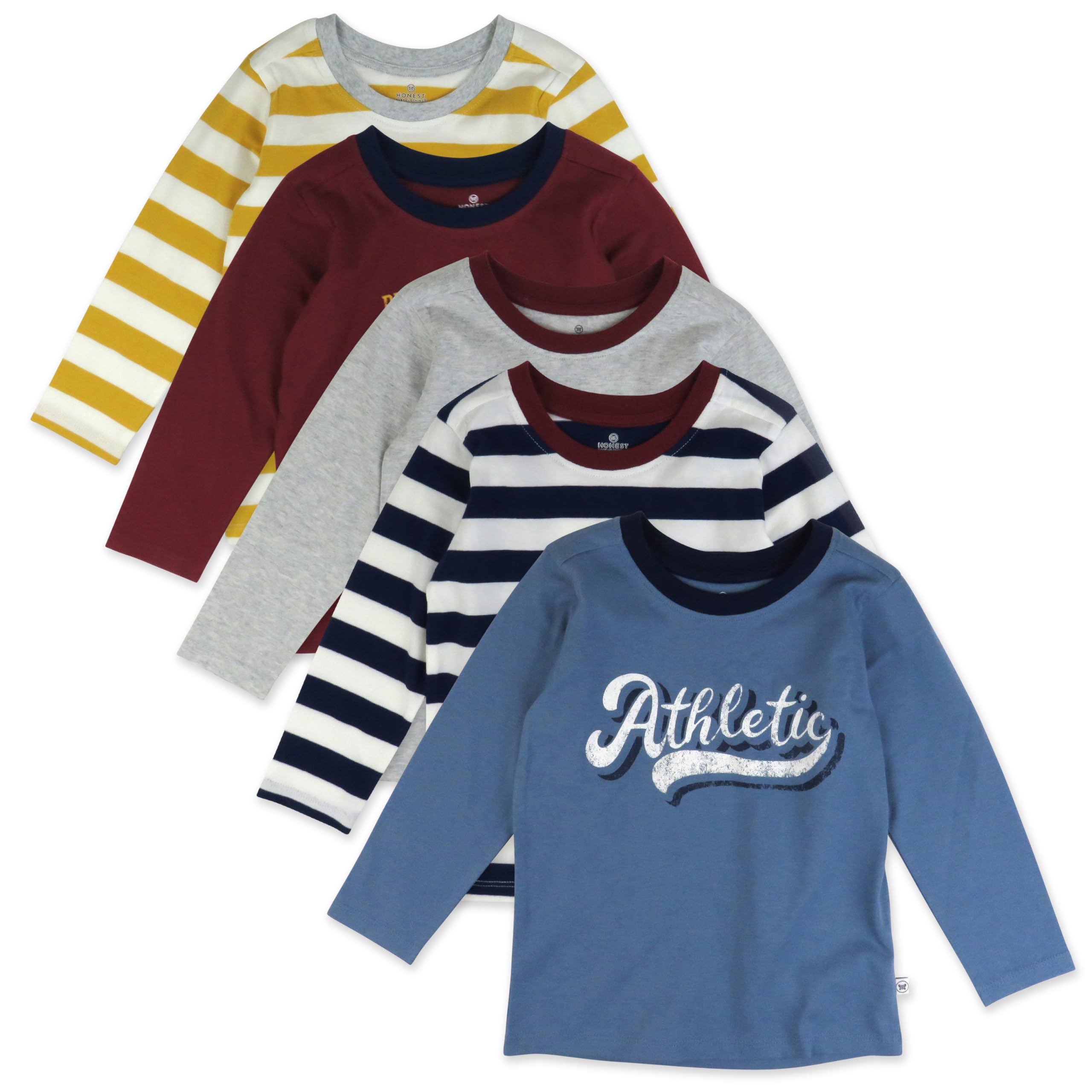 HonestBaby Unisex-Baby Organic Cotton Long Sleeve Tshirts Multipack