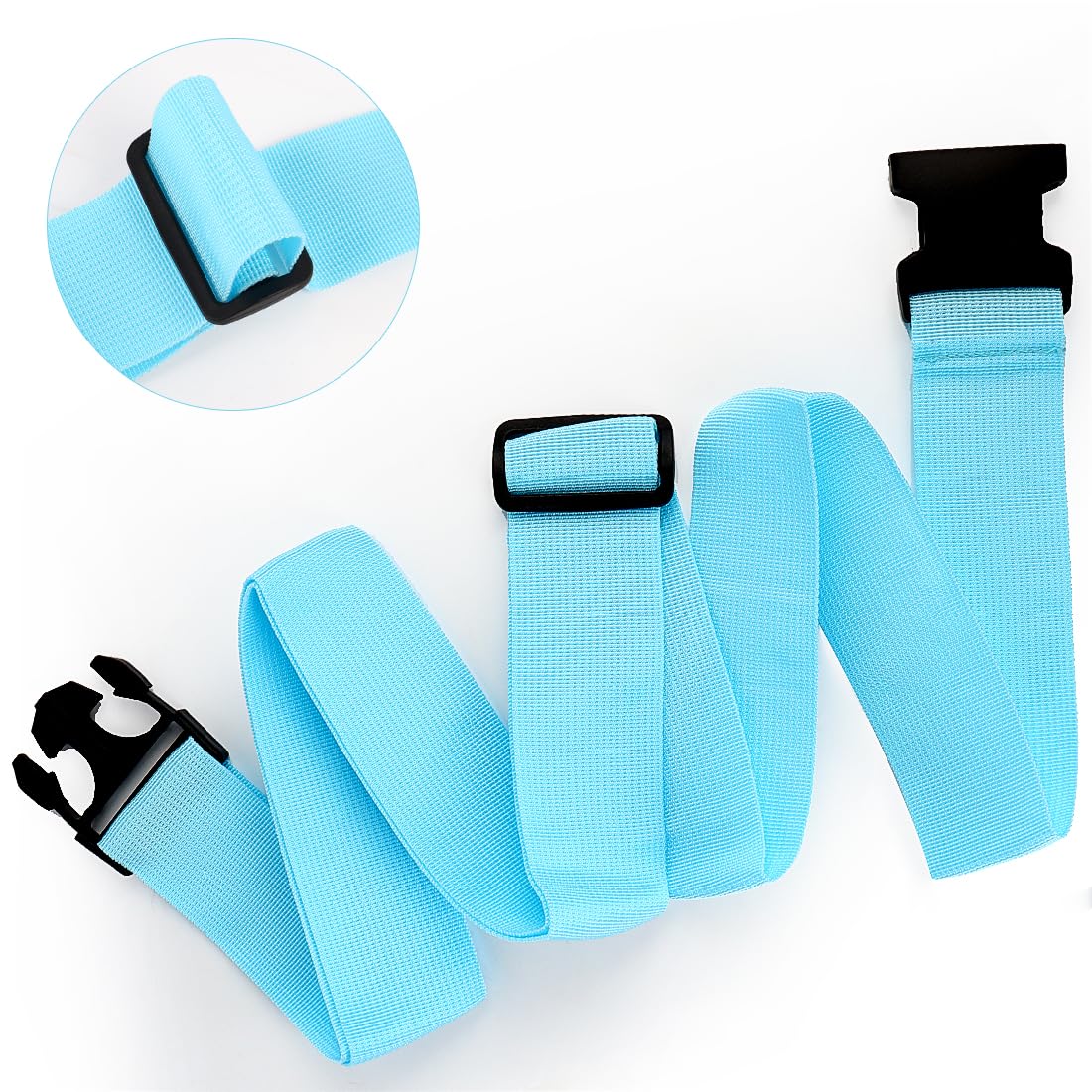 Luggage Straps for Suitcases TSA Approved, Travel Accessories to Connect Two Suitcase, Add Bag Luggage Straps for Carry On Your 3 Luggages Adjustable Buckle Belt, 2Pack Black