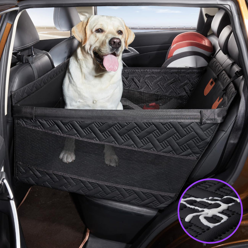 TKYZ Medium Dog Car Seat,Back Seat Extender for Dogs,Waterproof Large Dog Seat Cover for Backseat, Pet Bed for Car Hammock(Black-s)