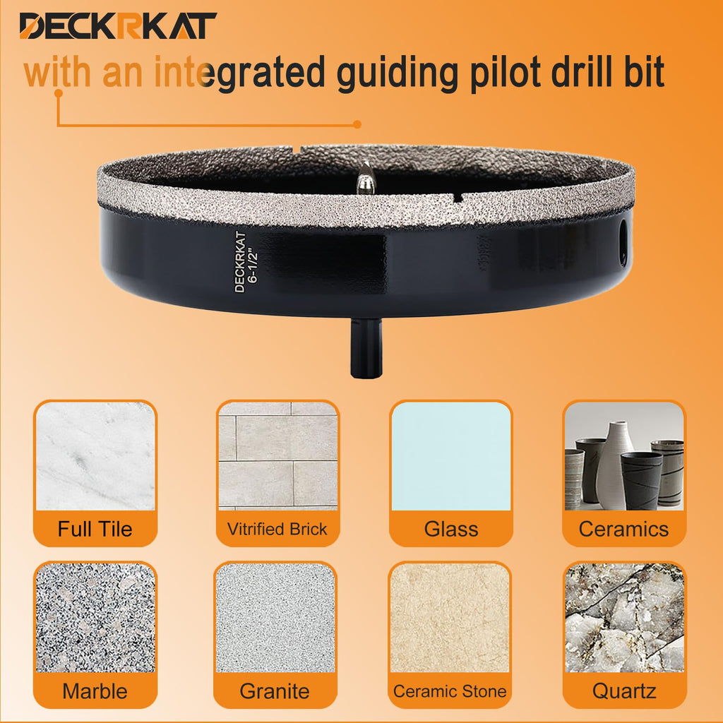 1 Inch Diamond Hole-Saw Bits with Pilot Drill Bit - 2pc 1" Diamond Tipped Tile Hole Saws with Guiding Bit Accurate Drilling for Porcelain Tile Ceramic Pottery Granite Stone Glass Bottles 25mm