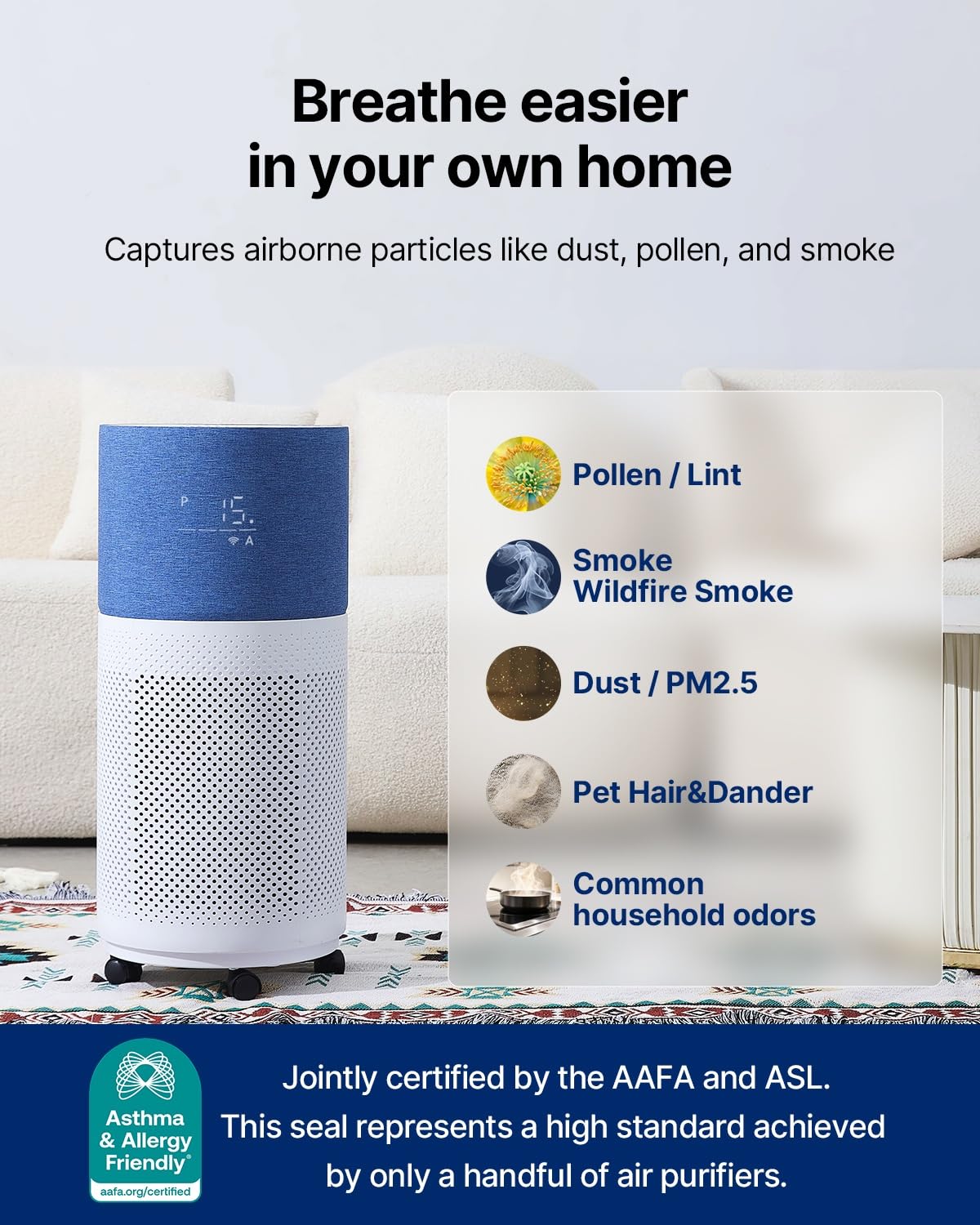 CleanForce Rainbow Cube | World’s First 4-in-1 Space-saving Air Purifier with Bluetooth Speaker, Wireless Charger & Aroma Diffuser | Swiss Tech，over 900ft² Coverage | Ultra-Quiet