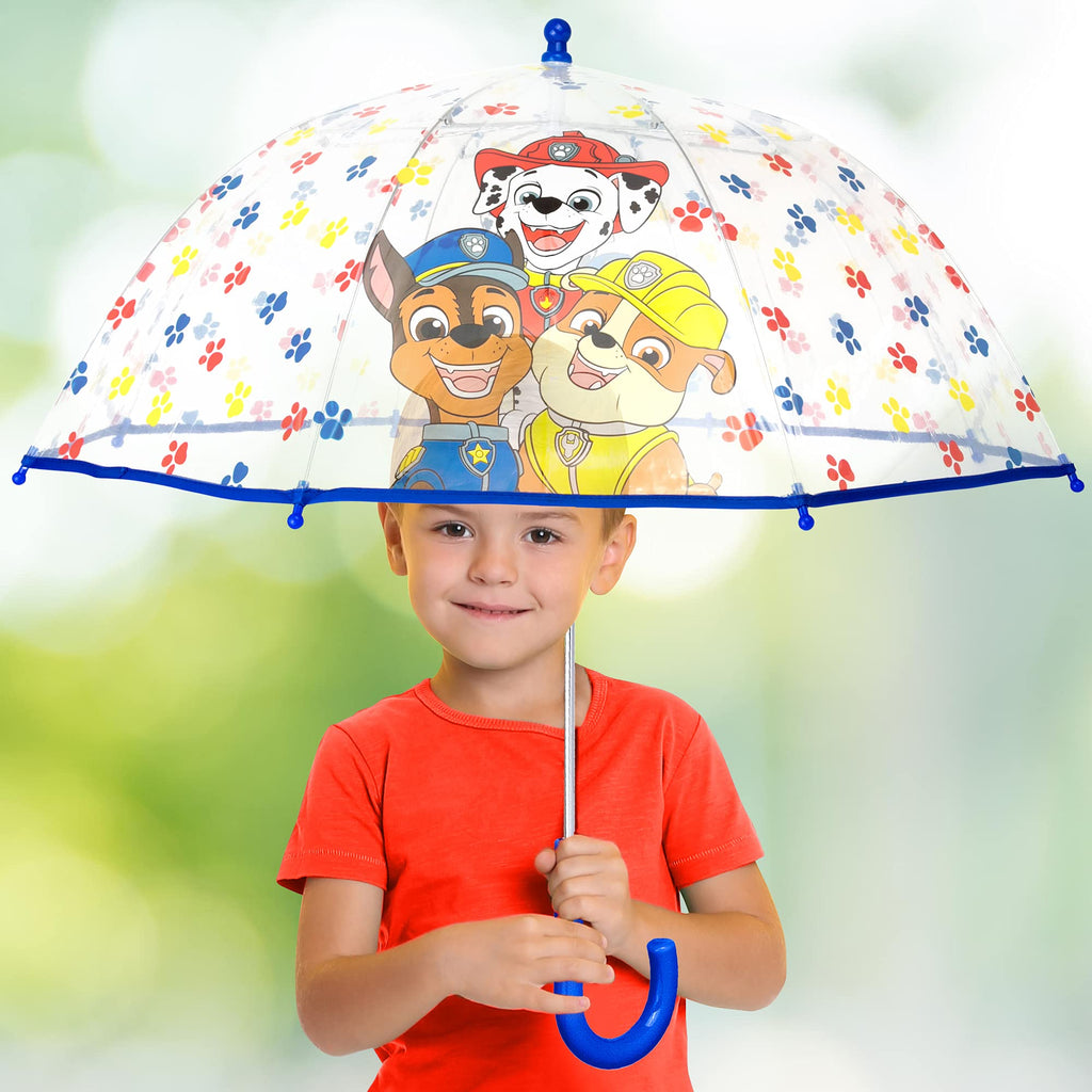 ABG Accessories Kids Umbrella for Boys and Girls Dome clear bubble umbrellas for Rain Windproof & Transparent with Easy Grip Handle Ages 3-10