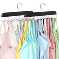 Bra Hanger for Closet, Tank Top Organizer 20 Hooks Capacity Foldable Wood Space Saving Hanger Closet Organizers and Storage for Dorm & Apartment for Tank Top, Hats, Scarf etc.