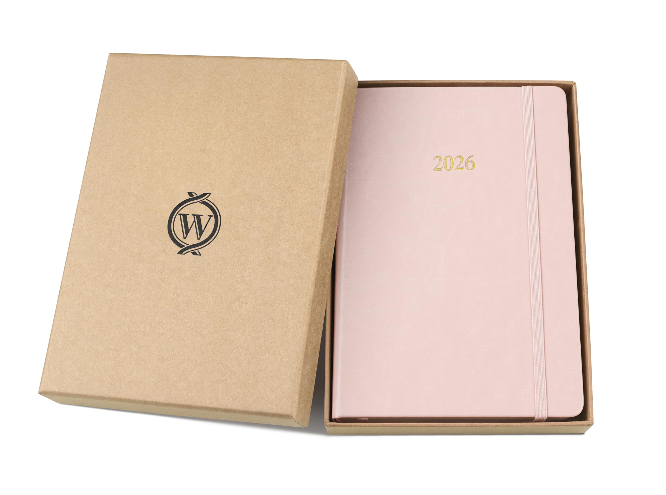Wykeham's Executive 2026 Daily Journal Planner – US Public Holidays & Format – Customization Available (Brown, 6" x 4.5")