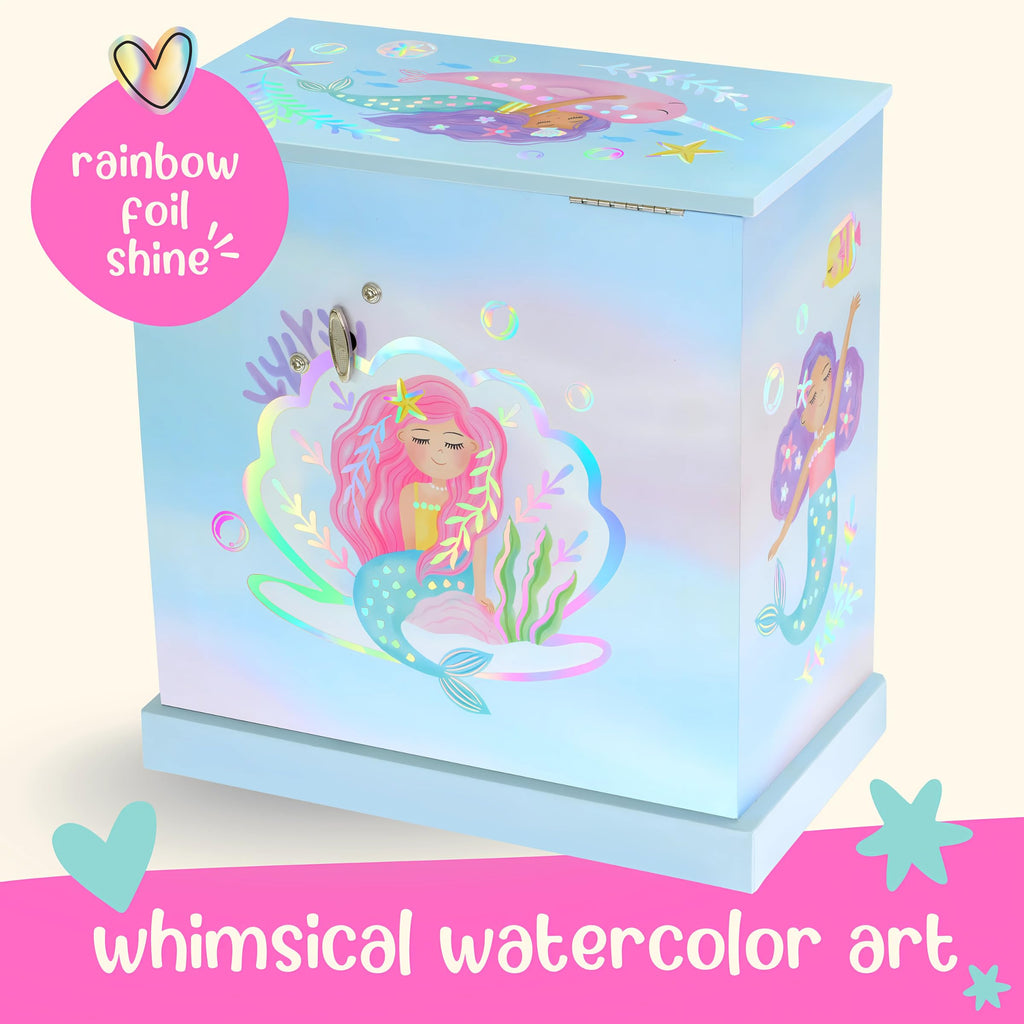 Giggle & Honey® Unicorn Musical Jewelry Box for Girls Unicorn Toys for Girls Age 4-6 Kids Jewelry Box with Drawers