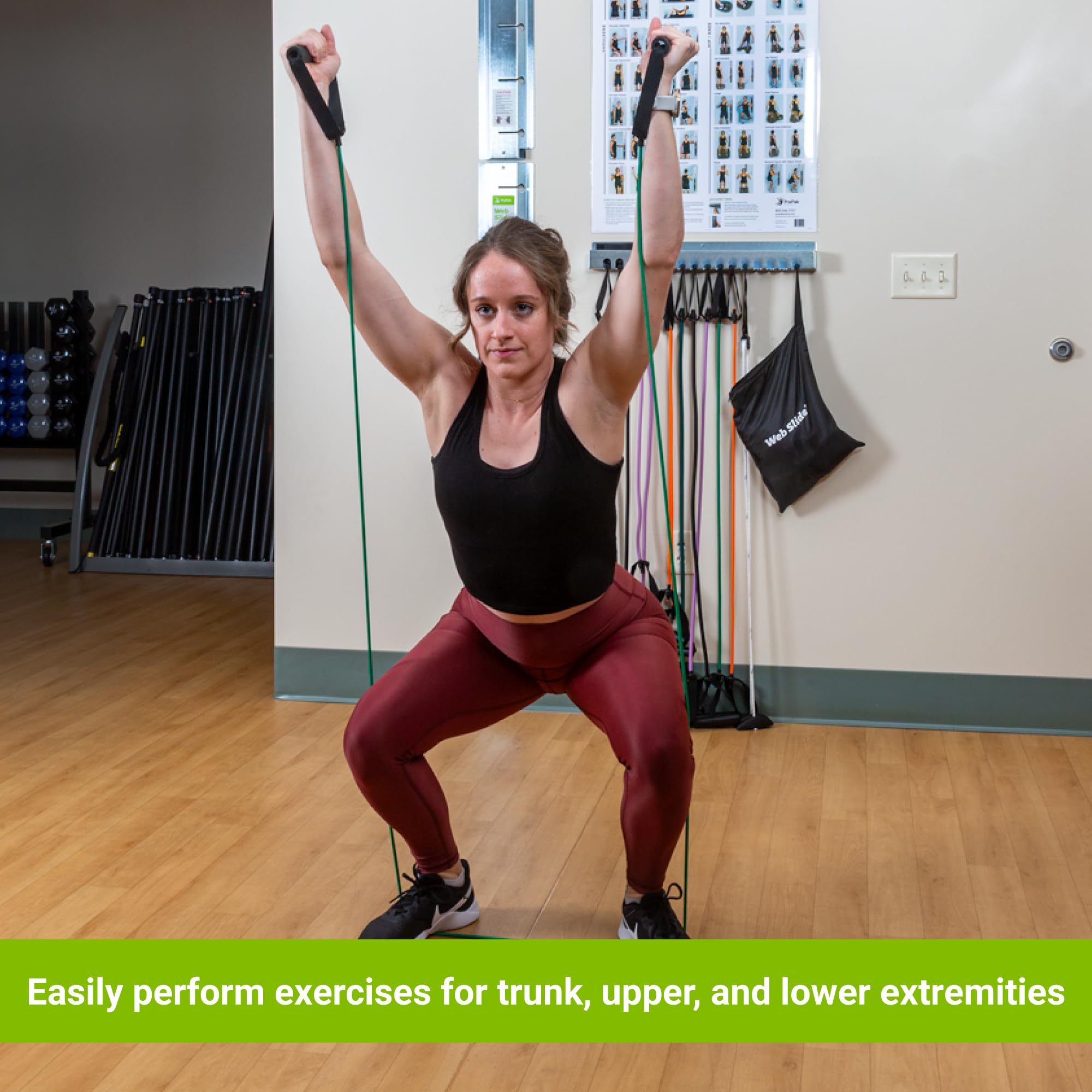 Web Slide Professional System — Perfect for Dynamic Warm-ups, Crossfit, Stretching, and Strength Building — Physical Rehab Equipment for Clinic, Home, or Gym