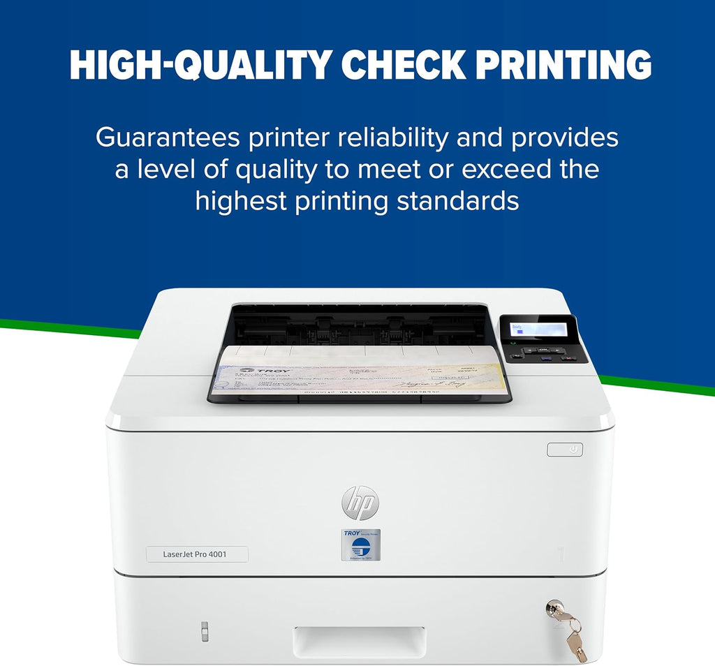 Troy 4001/4101 MICR Toner Secure Standard Yield Cartridge, Check Printing, Coordinating HP Part Number: W1480A, Yields 2900 Pages, Black