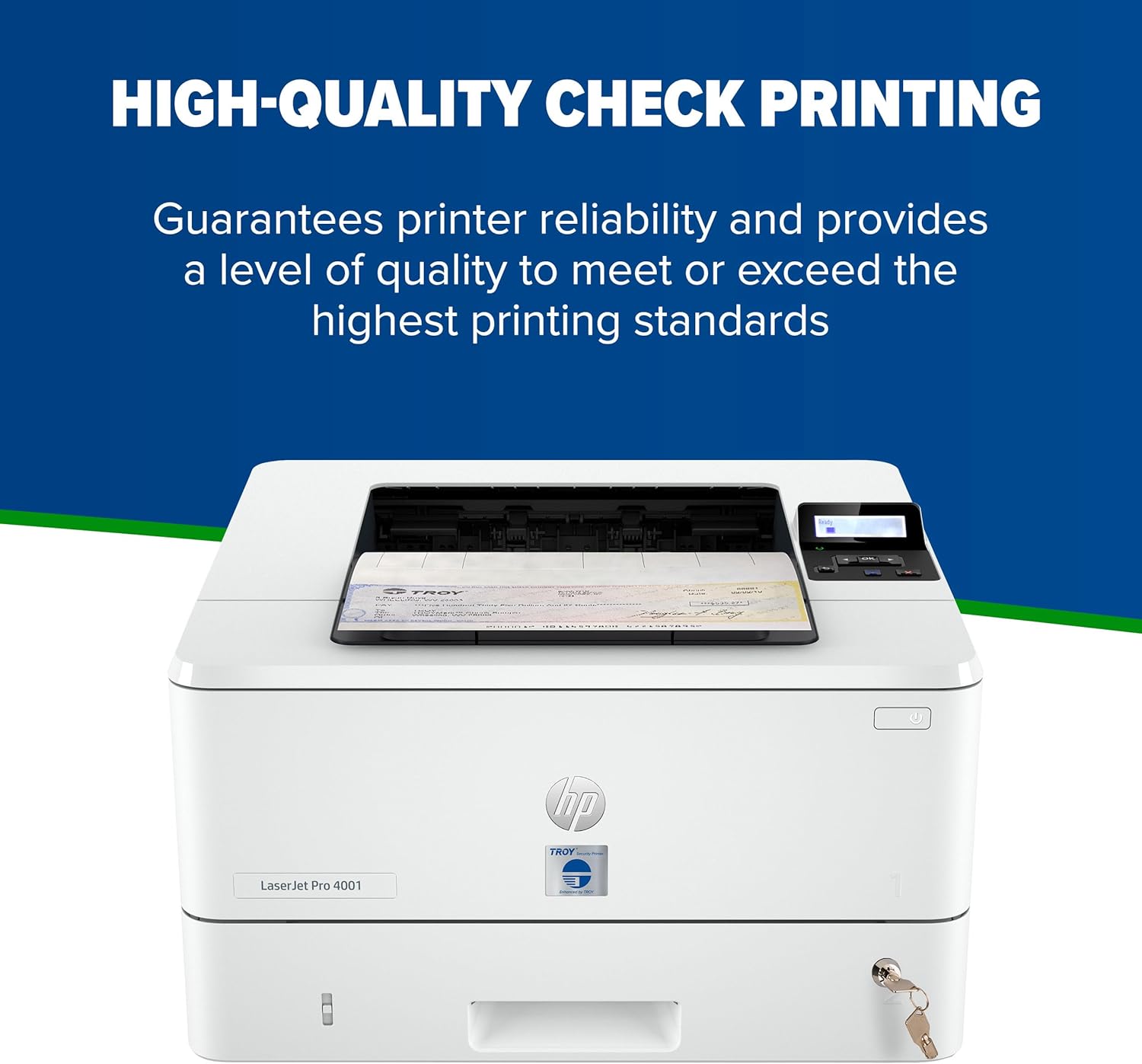 Troy 4001/4101 MICR Toner Secure Standard Yield Cartridge, Check Printing, Coordinating HP Part Number: W1480A, Yields 2900 Pages, Black