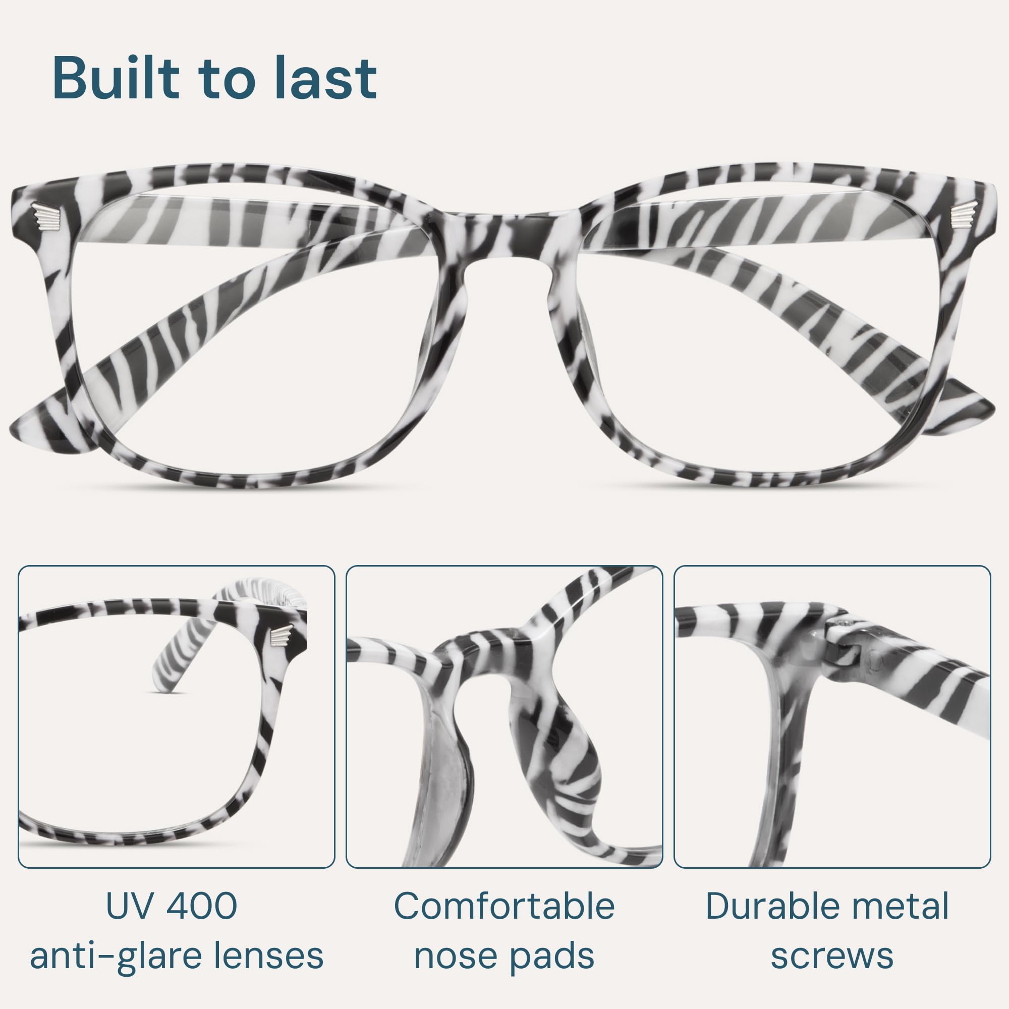Gaoye Transparent, Clear Blue Light Glasses for Computer & Gaming - Anti UV Ray Lenses, Scratch-Resistant & Comfort Fit