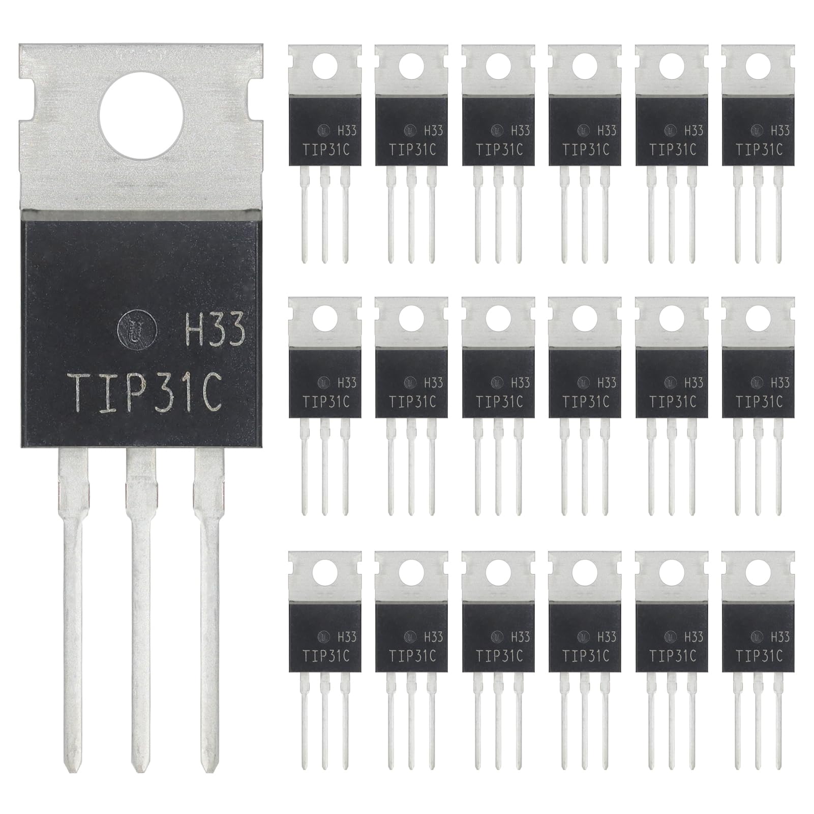 2N2222 2N2222A Amplifier Transistors NPN Silicon Transistor TO-92 60V 800mA (Pack of 200pcs)