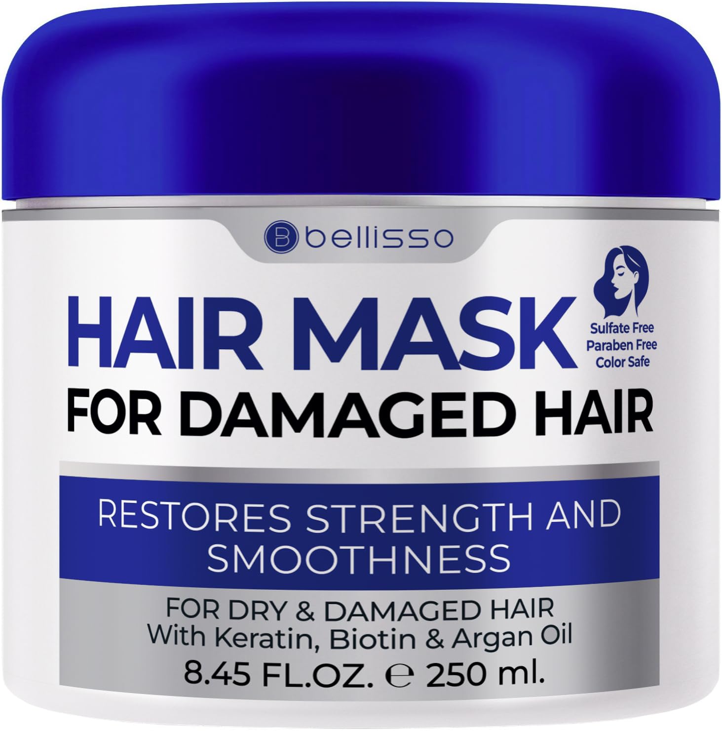 Apple Cider Vinegar Deep Conditioning Mask - Treatment for Dry Damaged Hair and Split End Repair - Sulfate Free Formula with Collagen, Keratin and Argan Oil - For Flaky Scalp and Dandruff Relief