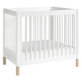 Babyletto Gelato 4-in-1 Convertible Mini Crib with Toddler Bed Conversion in Honey with Vegan Tan Leather Feet, Greenguard Gold Certified
