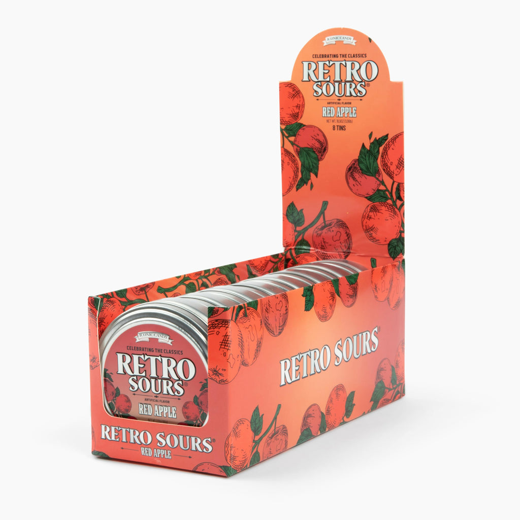 Retro Sours | Hard Tangy Candy | Brought To You By Iconic Candy (1, Red Apple)