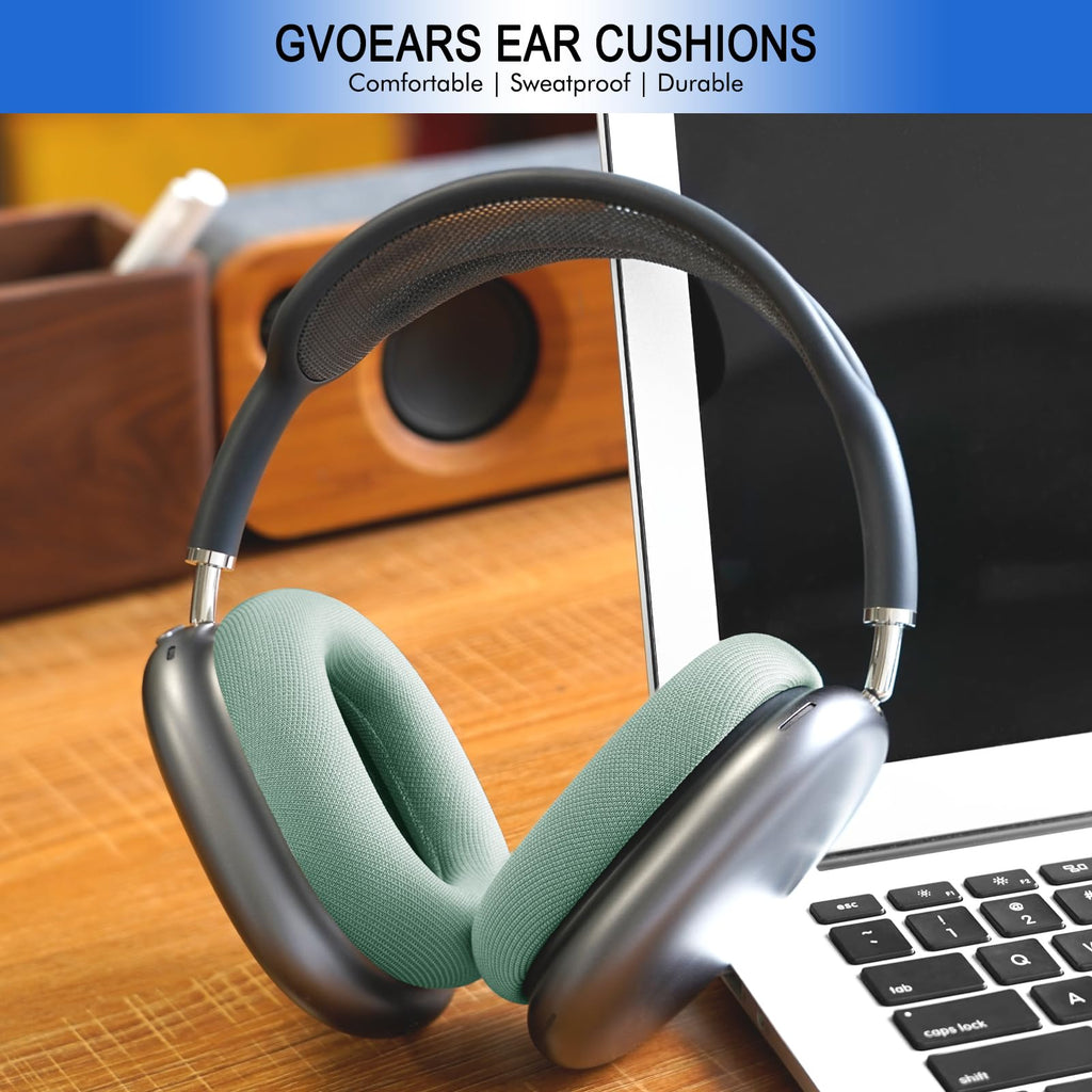 Ear Cushions for AirPods Max - Mesh Fabric Ear Cups Cover Replacement - Upgraded Cushion for Apple Air Pods Max Headphones (Green)