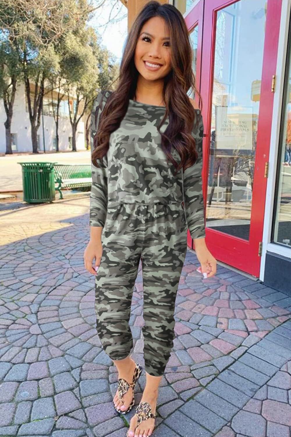 PRETTYGARDEN Jumpsuits for Women Casual 2026 Fall Long Sleeve Off Shoulder Rompers One Piece Travel Outfits Fashion Clothing