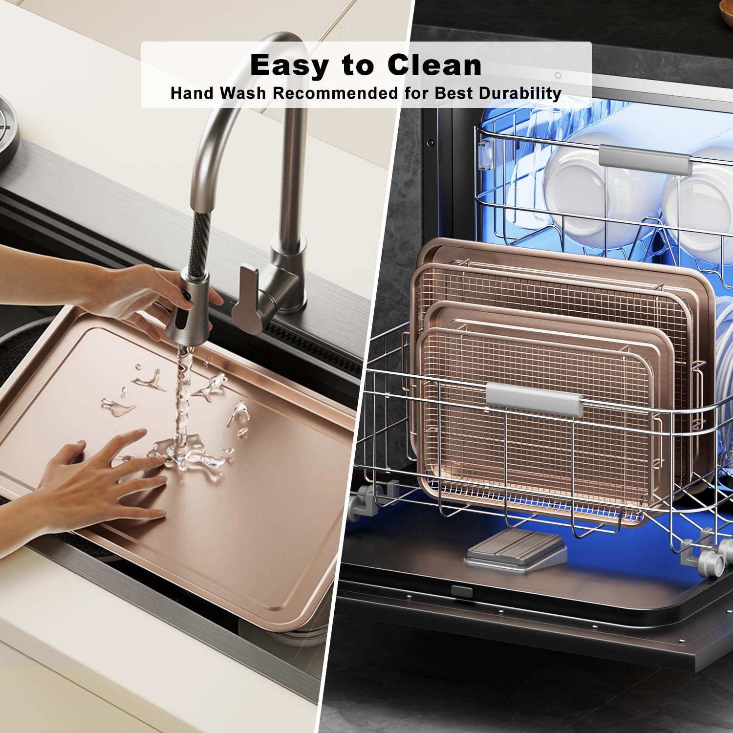 Air Fryer Basket for Oven, Large14.88"×10.98"Air Fryer Pans for Convection Oven with 30 Sheet Parchment Papers, THORSES Non-Stick Stainless Steel Air Fryer Basket and Tray for Multi Cooking - Black