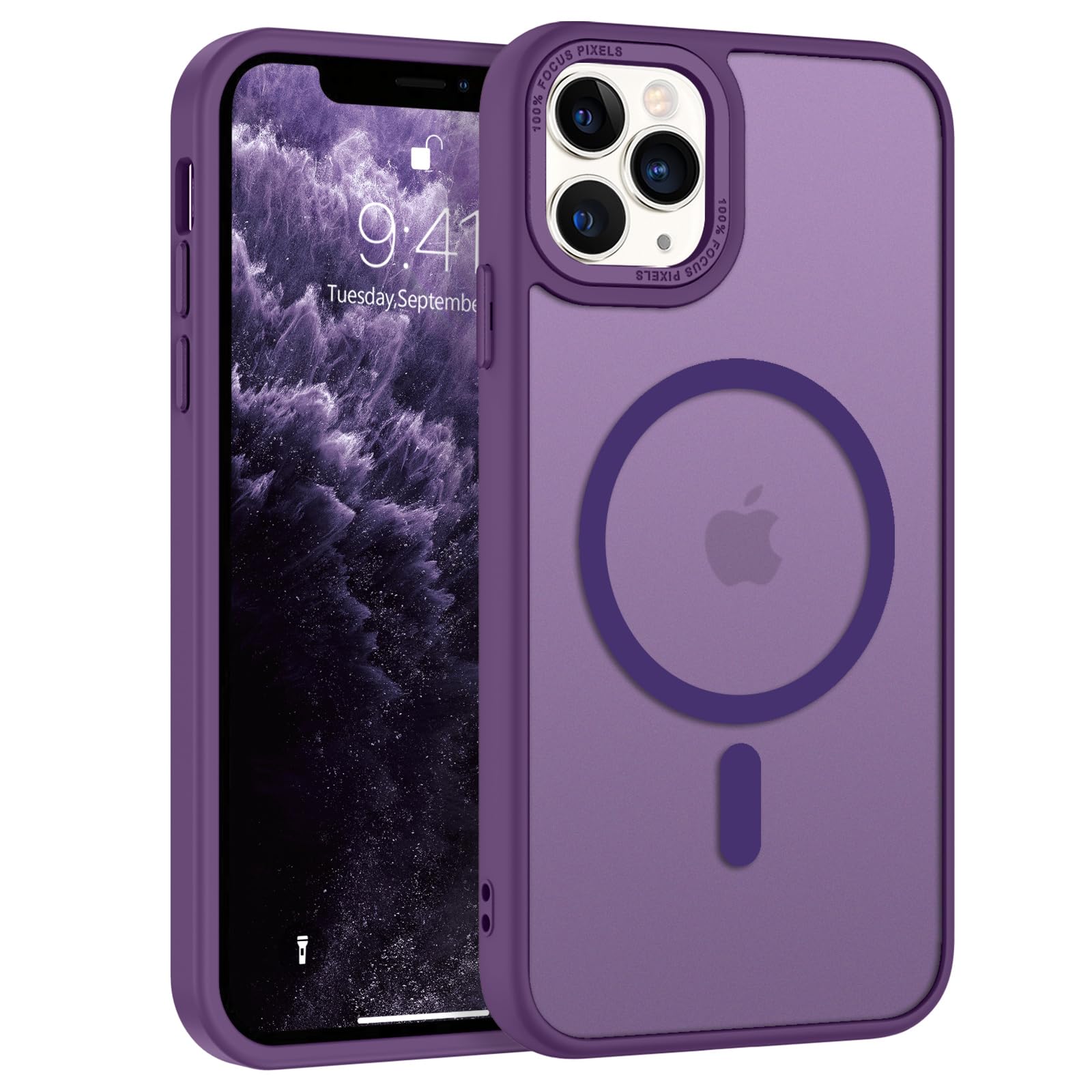 BENTOBEN for iPhone 11 Pro Case 2019 [Compatible with Magsafe] Translucent Matte Magnetic Phone Case iPhone 11 Pro 5.8" Slim Thin Shockproof Bumper Women Men Protective Cases Cover, Black