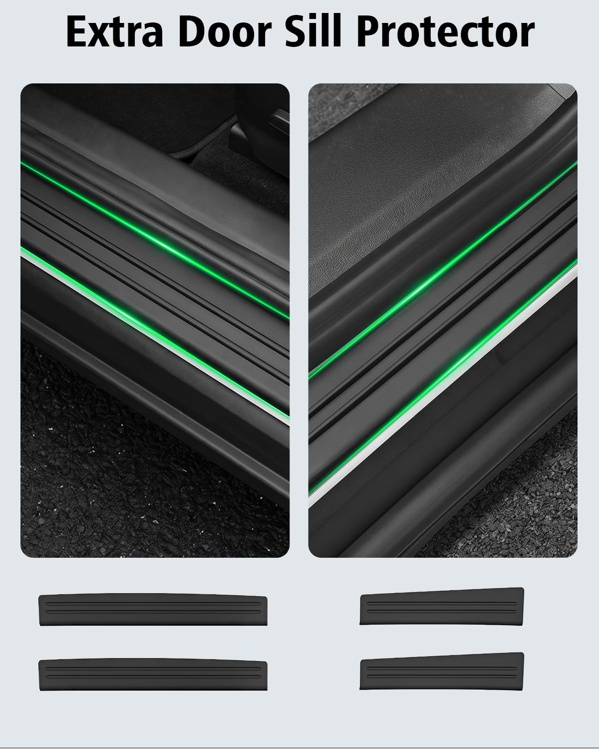 Floor Mats & Cargo Mat & Backrest Mat Custom for Toyota RAV4 Hybrid 2026 (Not for Cargo Area with Subwoofer) (Not for Phev), Door Sill Guards, All Weather TPE Floor Liners for RAV-4 2026 Accessories