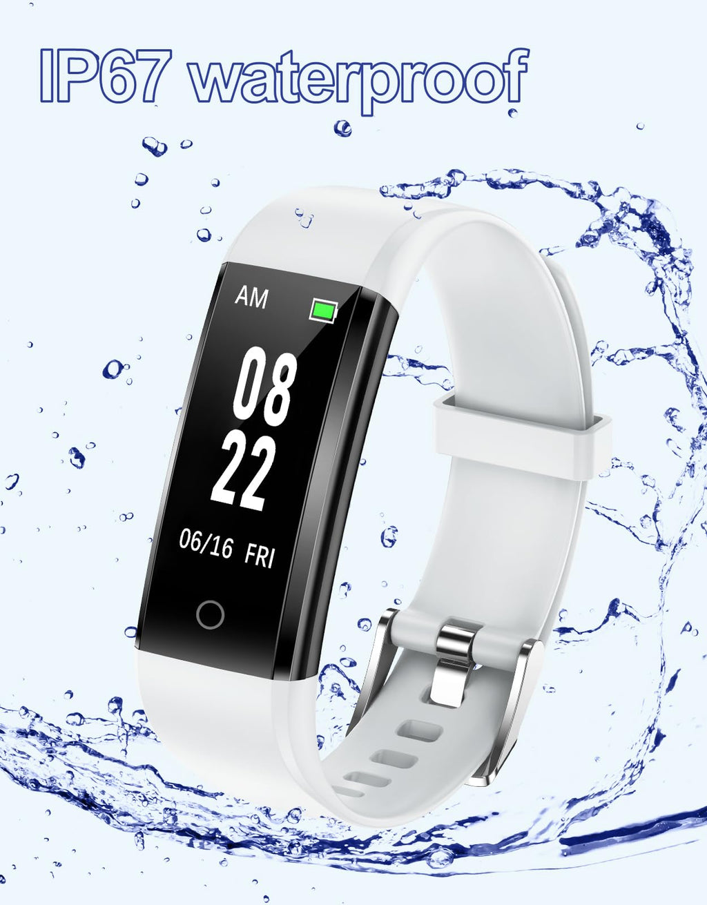 GRV Fitness Tracker Non Bluetooth Fitness Watch No App No Phone Required Waterproof Pedometer Watch with Steps Calories Counter Sleep Tracker for Men Women Parents