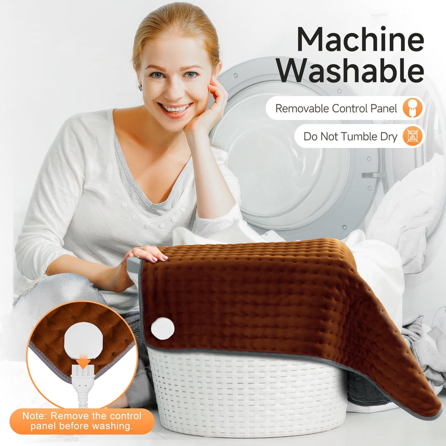 17"x33" Heating Pad for Back Pain, XXXL Heated Pad for Neck/Shoulders/Legs/Knees/Feet/Cramps, 6 Heat Settings Auto-Off, Heat Pads for Women, Birthday Fathers Mothers Day Gifts for Mom Dad Men Wife Her
