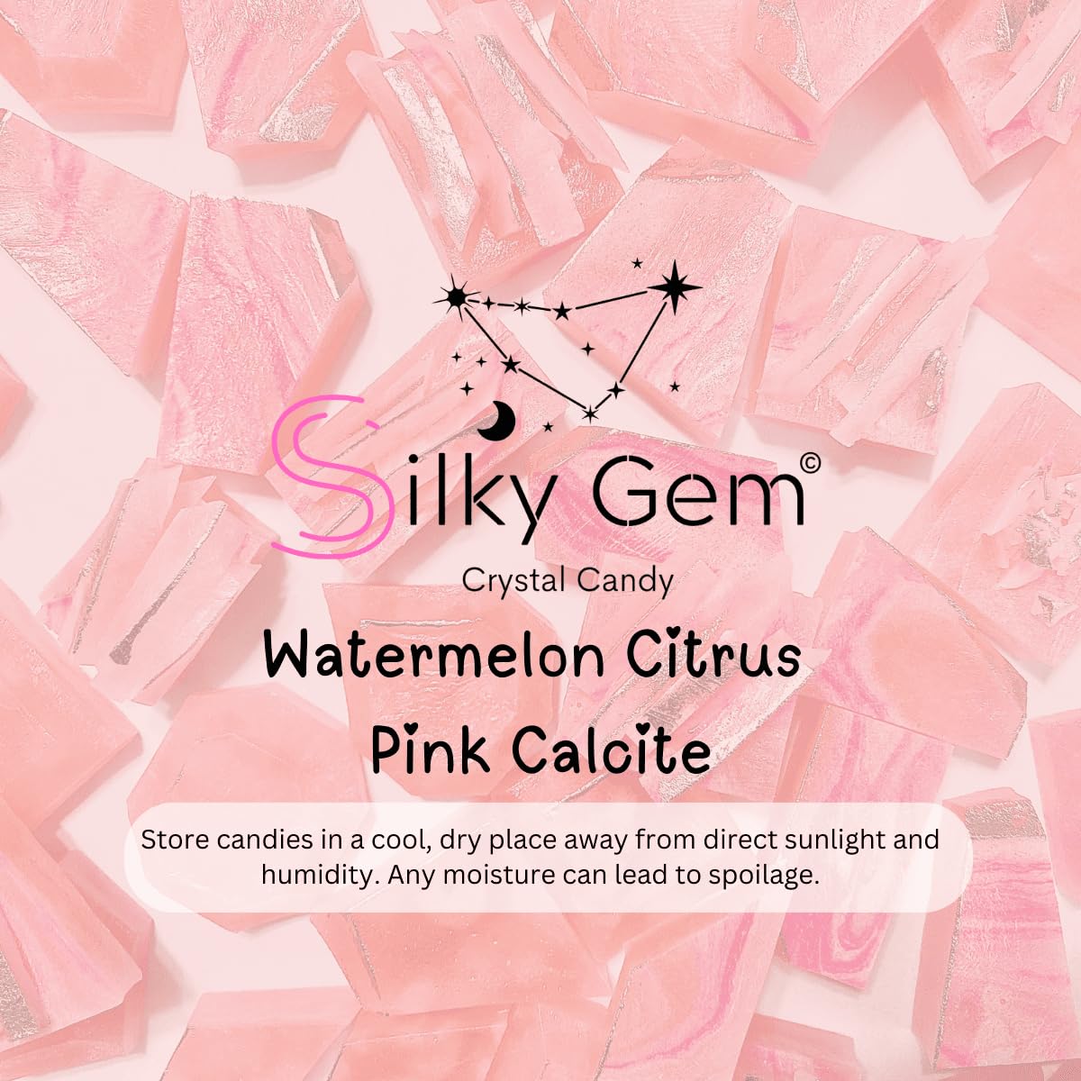 Silky Gem - Edible Lychee Flavored Aurora Crystal Candy, 8-10 pieces, Kohakutou, Edible Gem, Vegan, Gluten Free, ASMR