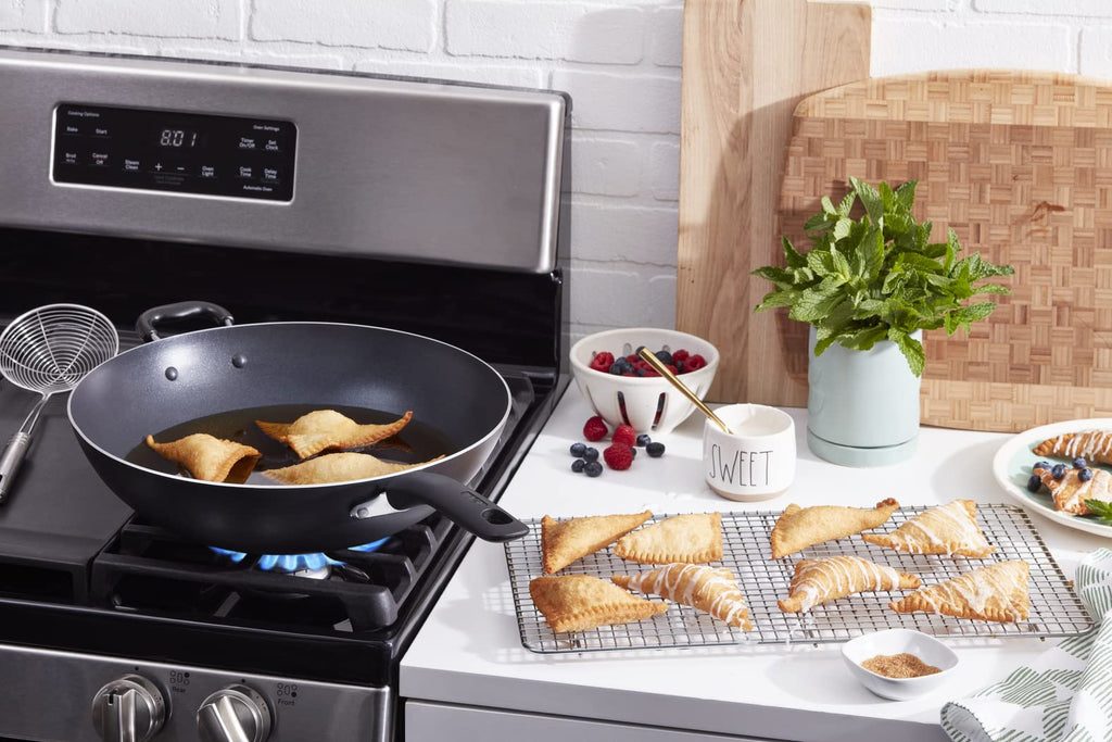 T-Fal Ultimate Hard Anodized Nonstick Fry Pan With Lid 12 Inch, Oven Broiler Safe 400F, Lid Safe 350F, Cookware, Pots and Pans, Kitchen Frying Pans, Skillets, Home, Dishwasher Safe, Onyx