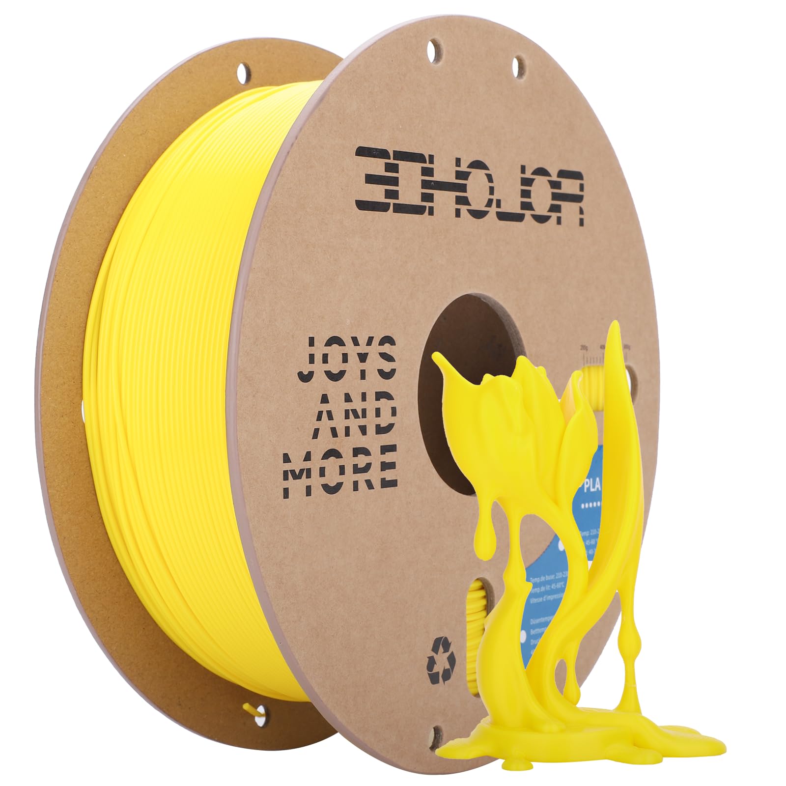 3DHoJor PLA Filament 1.75mm,3D Printing Filament,1kg*2 Cardboard Spool, Fit Most FDM 3D Printer,Dimensional Accuracy +/- 0.03 mm,Vacuum Packaging-2Pack Black