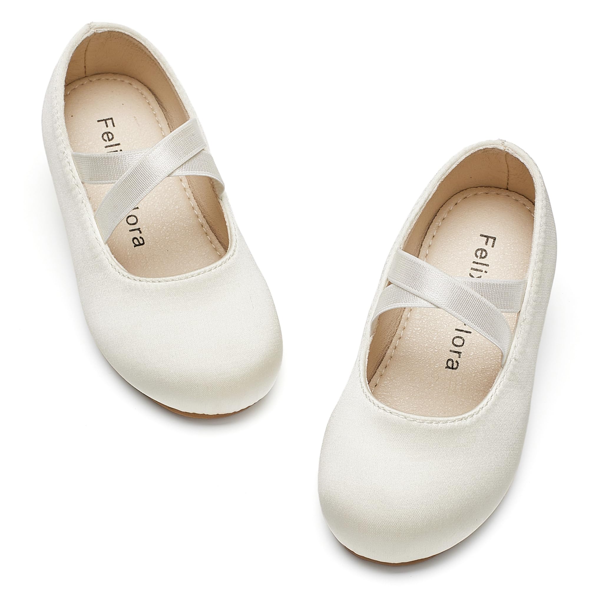 Felix & Flora Toddler Girl Dress Shoes - Flower Girl Ballet Mary Jane Flats Party School Wedding