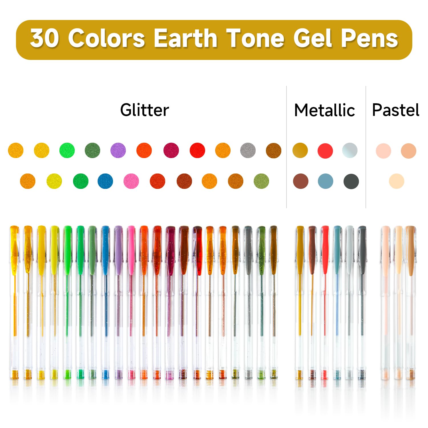 Shuttle Art Pastel Gel Pens, 24 Pastel Milky Colors Gel Pen for Black Paper, Adults Coloring Books Drawing Doodling Crafts Scrapbooking Journaling
