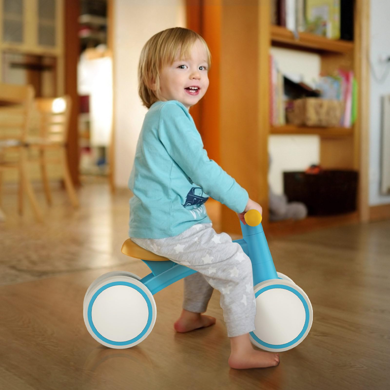 SEREED Baby Balance Bike for 1 Year Old Boys Girls 12-24 Month Toddler Balance Bike, 4 Wheels Toddler First Bike, First Birthday Gifts