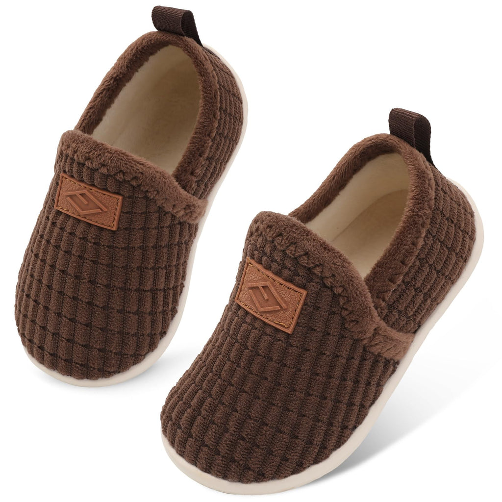 Lefflow Toddler Slippers Boys Girls House Shoes Slip on Baby Sock Shoes Lightweight Outdoor Walking Shoes